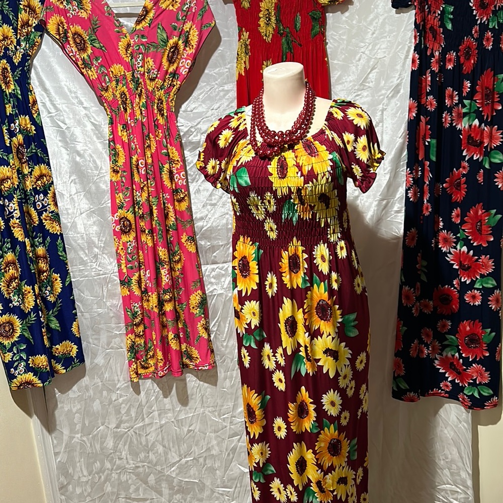 Long dress flower xl